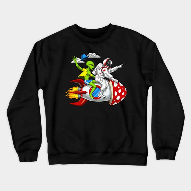 Space Psychonauts Trip Crewneck Sweatshirt by ZarenBeck